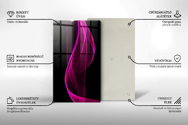 Osłona ściany przy kuchence gazowej Różowa abstrakcja