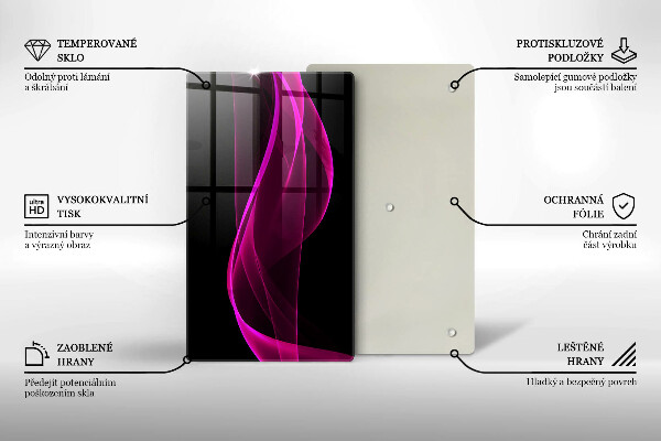 Osłona ściany przy kuchence gazowej Różowa abstrakcja