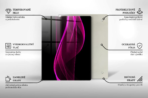 Osłona ściany przy kuchence gazowej Różowa abstrakcja