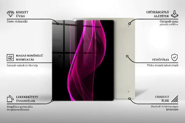 Osłona ściany przy kuchence gazowej Różowa abstrakcja