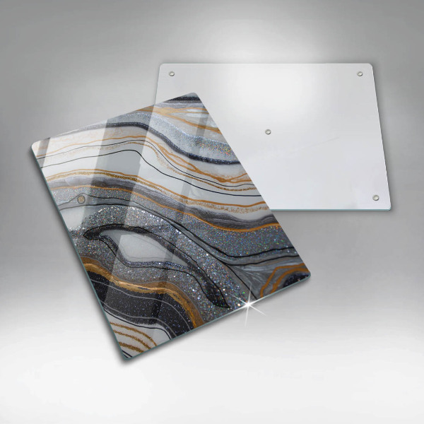 Osłona ściany przy kuchence gazowej skała ze złotem