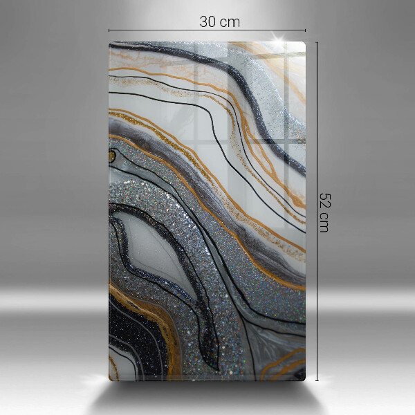 Osłona ściany przy kuchence gazowej skała ze złotem