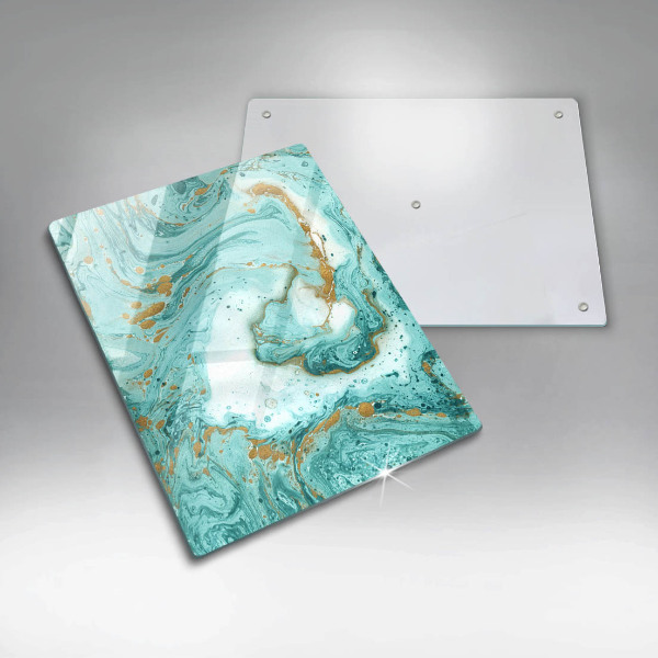 Osłona ściany przy kuchence gazowej Błękitna abstrakcja