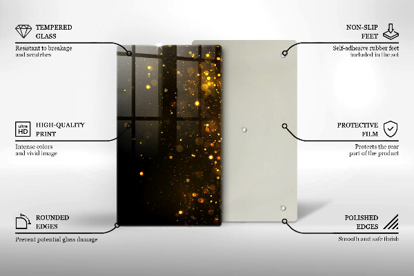 Płyta ochronna na indukcję Złoty brokat