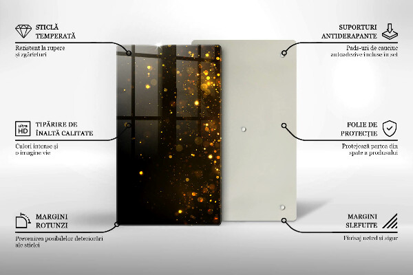 Płyta ochronna na indukcję Złoty brokat