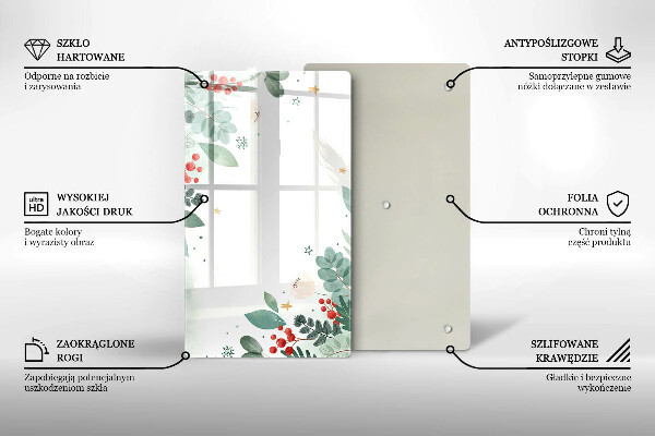 Osłona ściany przy kuchence gazowej Akwarele liście