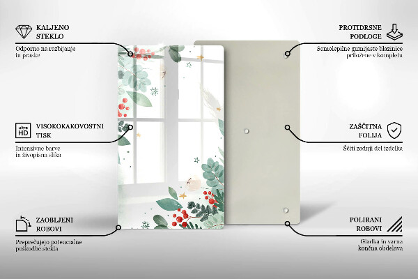 Osłona ściany przy kuchence gazowej Akwarele liście