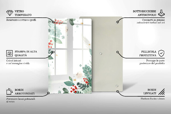 Osłona ściany przy kuchence gazowej Akwarele liście