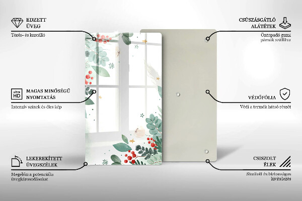 Osłona ściany przy kuchence gazowej Akwarele liście