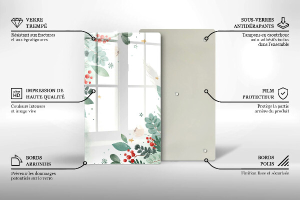 Osłona ściany przy kuchence gazowej Akwarele liście