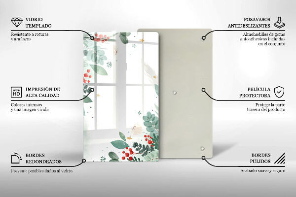 Osłona ściany przy kuchence gazowej Akwarele liście