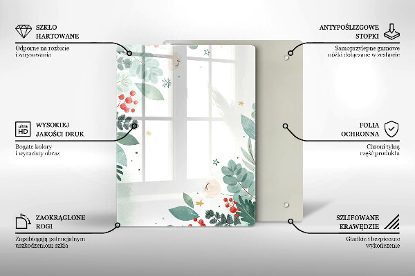 Osłona ściany przy kuchence gazowej Akwarele liście