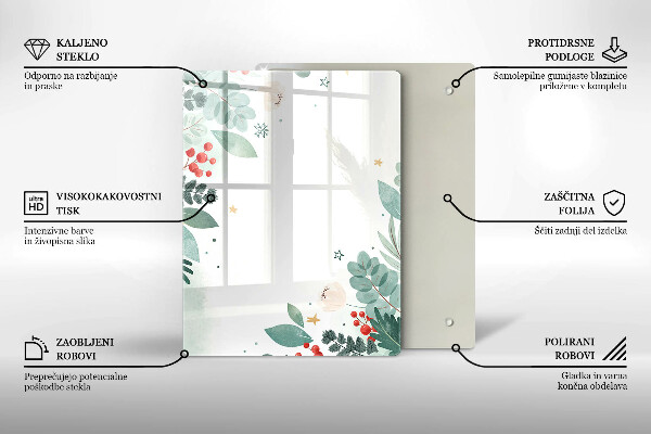 Osłona ściany przy kuchence gazowej Akwarele liście