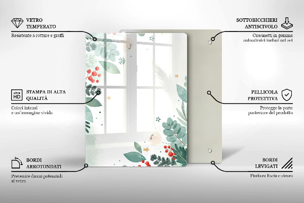 Osłona ściany przy kuchence gazowej Akwarele liście