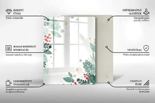 Osłona ściany przy kuchence gazowej Akwarele liście