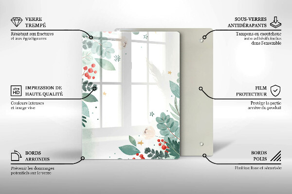 Osłona ściany przy kuchence gazowej Akwarele liście