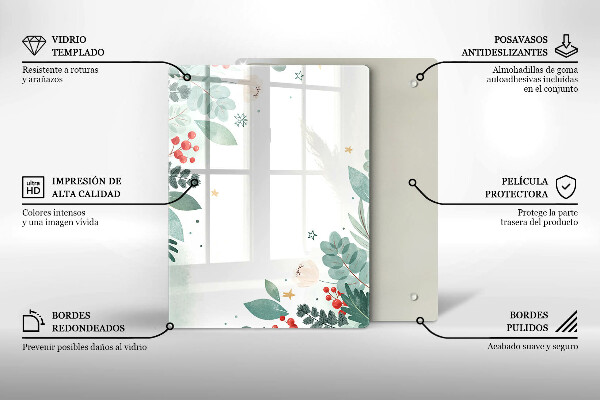 Osłona ściany przy kuchence gazowej Akwarele liście