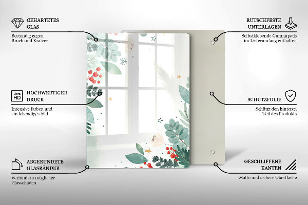 Osłona ściany przy kuchence gazowej Akwarele liście