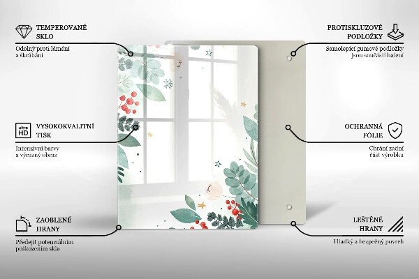 Osłona ściany przy kuchence gazowej Akwarele liście