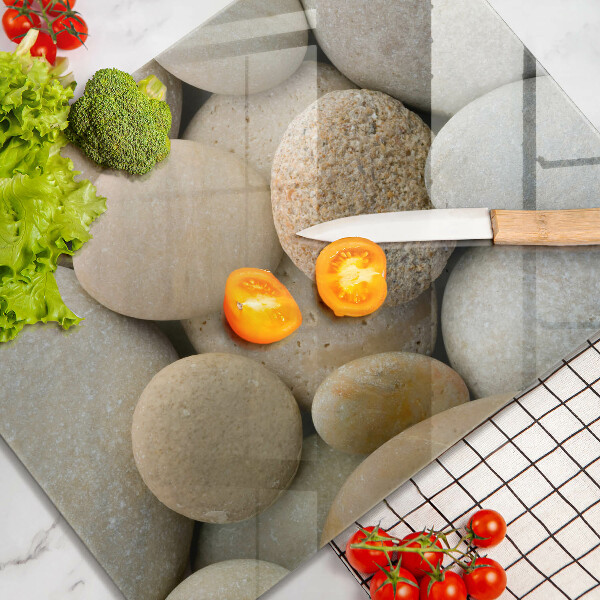 Osłona ściany przy kuchence gazowej Wzór owalne kamienie