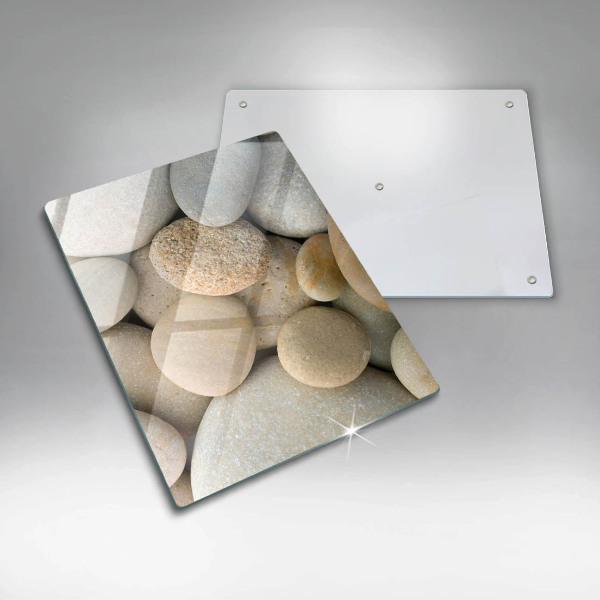 Osłona ściany przy kuchence gazowej Wzór owalne kamienie