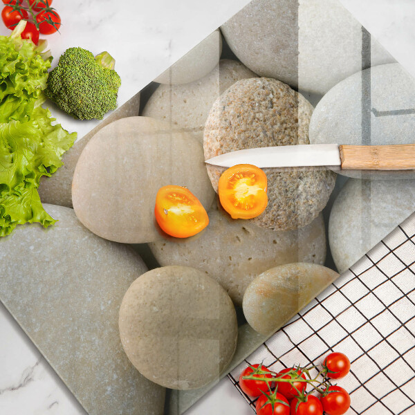 Osłona ściany przy kuchence gazowej Wzór owalne kamienie