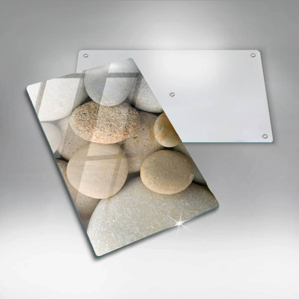 Osłona ściany przy kuchence gazowej Wzór owalne kamienie