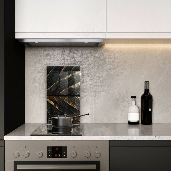 Osłona na ścianę do kuchni Złoty liść