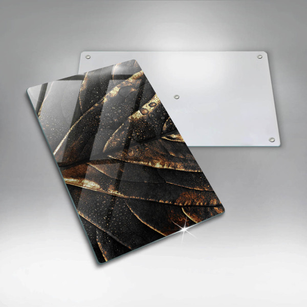 Osłona na ścianę do kuchni Złoty liść