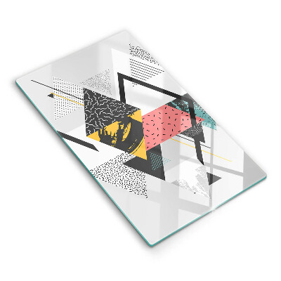 Osłona ściany przy kuchence gazowej Abstrakcja trójkąty