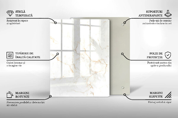 Osłona ściany przy kuchence gazowej Elegancki kamień marmur