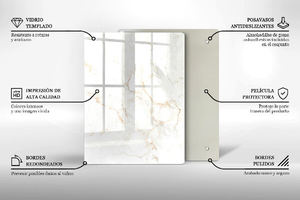 Osłona ściany przy kuchence gazowej Elegancki kamień marmur