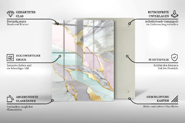 Płyta ochronna na indukcję Pastelowy marmur