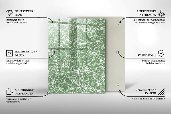 Płyta ochronna na indukcję Linearne liście