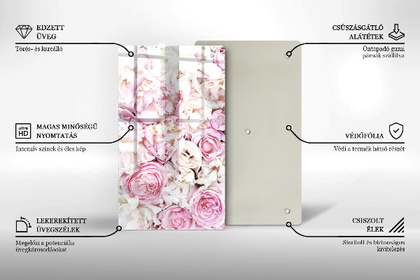 Osłona ściany przy kuchence gazowej Bukiet piwonii