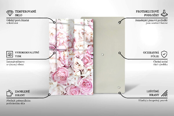 Osłona ściany przy kuchence gazowej Bukiet piwonii