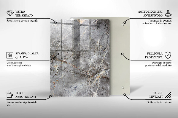 Osłona ściany przy kuchence gazowej Tekstura kamienia