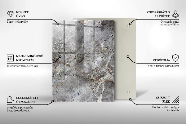 Osłona ściany przy kuchence gazowej Tekstura kamienia