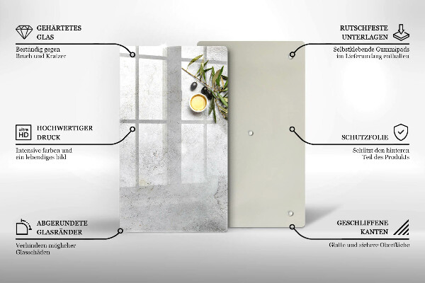 Osłona ściany przy kuchence gazowej Oliwki na betonie