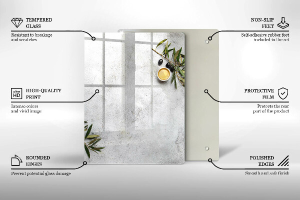 Osłona ściany przy kuchence gazowej Oliwki na betonie