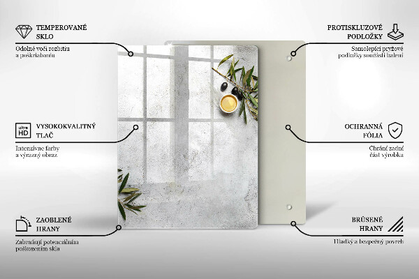 Osłona ściany przy kuchence gazowej Oliwki na betonie