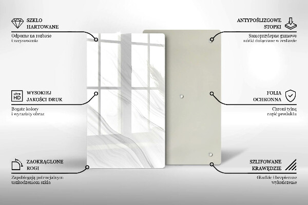 Osłona ściany przy kuchence gazowej Delikatny marmur