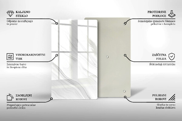 Osłona ściany przy kuchence gazowej Delikatny marmur
