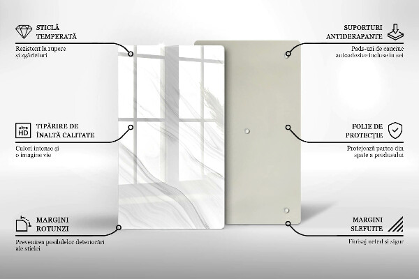 Osłona ściany przy kuchence gazowej Delikatny marmur