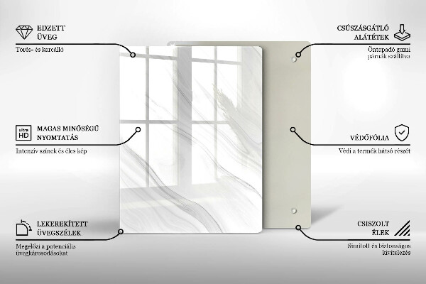 Osłona ściany przy kuchence gazowej Delikatny marmur