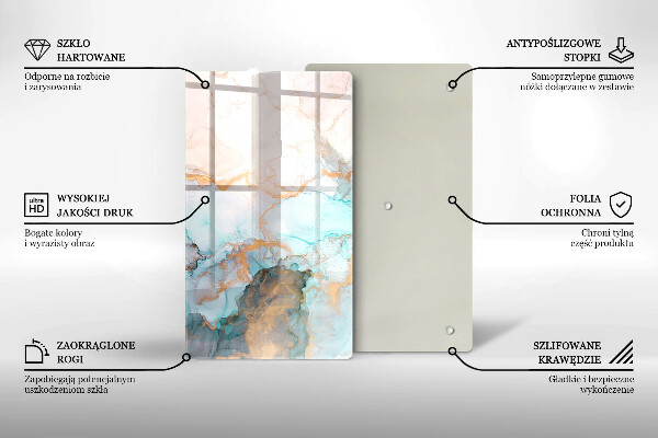 Osłona ściany przy kuchence gazowej Abstrakcja marmur