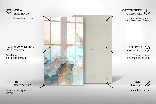 Osłona ściany przy kuchence gazowej Abstrakcja marmur