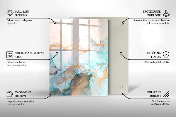 Osłona ściany przy kuchence gazowej Abstrakcja marmur