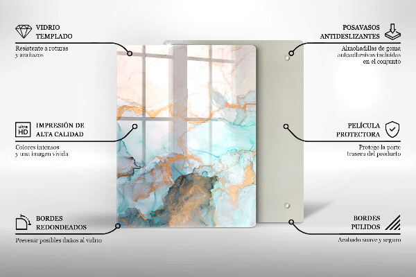 Osłona ściany przy kuchence gazowej Abstrakcja marmur