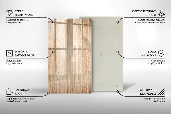 Osłona ściany przy kuchence gazowej Drewniane deski